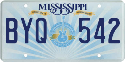 MS license plate BYQ542