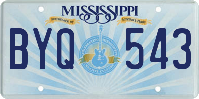 MS license plate BYQ543