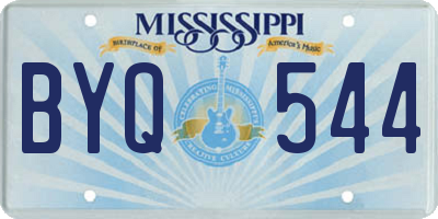 MS license plate BYQ544