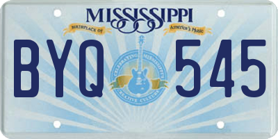MS license plate BYQ545