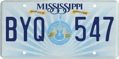 MS license plate BYQ547