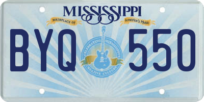 MS license plate BYQ550