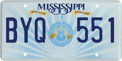 MS license plate BYQ551