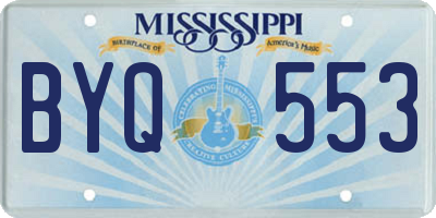 MS license plate BYQ553