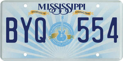 MS license plate BYQ554
