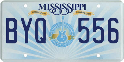MS license plate BYQ556