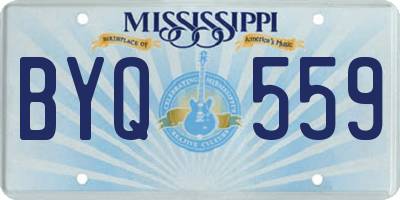 MS license plate BYQ559
