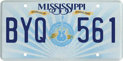 MS license plate BYQ561