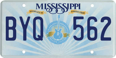 MS license plate BYQ562