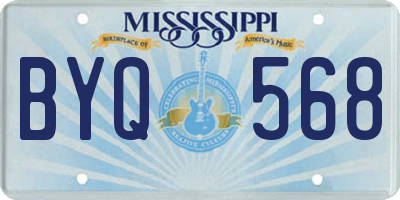 MS license plate BYQ568
