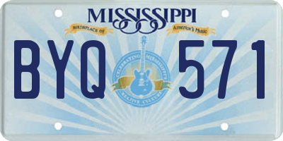 MS license plate BYQ571