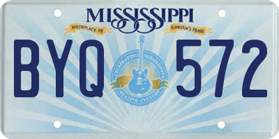 MS license plate BYQ572