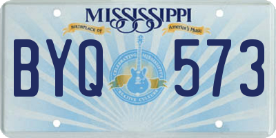 MS license plate BYQ573