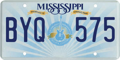 MS license plate BYQ575
