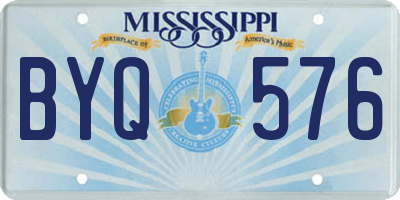 MS license plate BYQ576