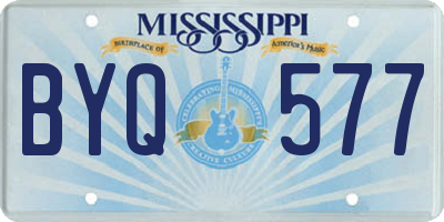 MS license plate BYQ577
