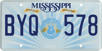 MS license plate BYQ578
