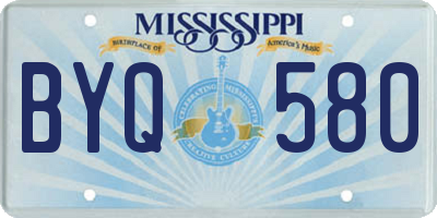 MS license plate BYQ580