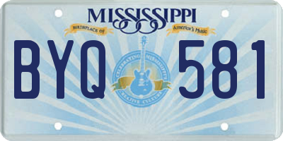 MS license plate BYQ581