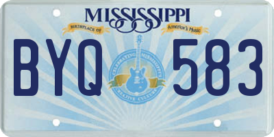 MS license plate BYQ583