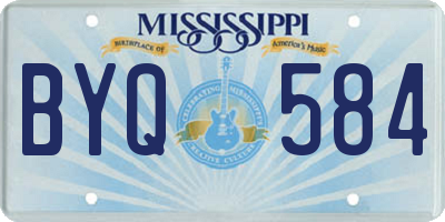MS license plate BYQ584