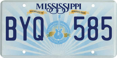 MS license plate BYQ585