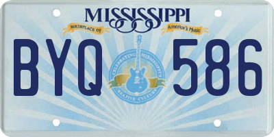 MS license plate BYQ586