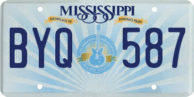 MS license plate BYQ587