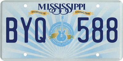 MS license plate BYQ588