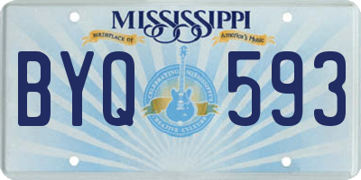 MS license plate BYQ593