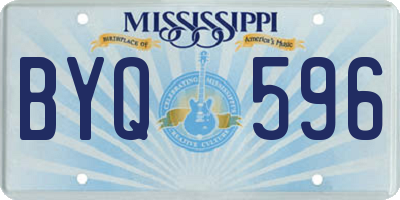 MS license plate BYQ596