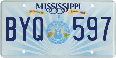 MS license plate BYQ597