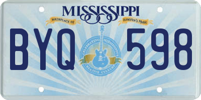MS license plate BYQ598