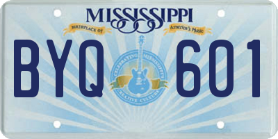 MS license plate BYQ601