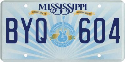 MS license plate BYQ604