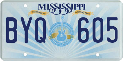 MS license plate BYQ605