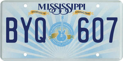 MS license plate BYQ607