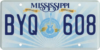 MS license plate BYQ608