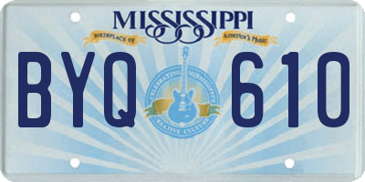 MS license plate BYQ610