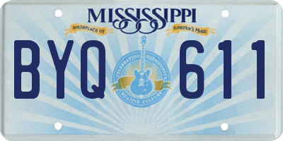 MS license plate BYQ611