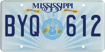 MS license plate BYQ612