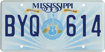MS license plate BYQ614