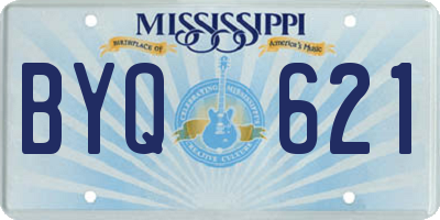 MS license plate BYQ621