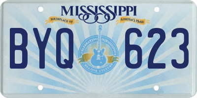 MS license plate BYQ623