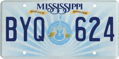 MS license plate BYQ624