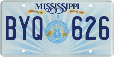 MS license plate BYQ626