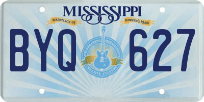 MS license plate BYQ627