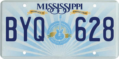 MS license plate BYQ628