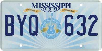 MS license plate BYQ632