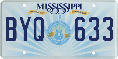 MS license plate BYQ633